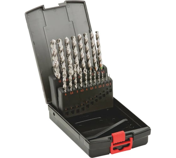 Изображение товара Набор сверл DIN338 (19 шт; 1-10 мм; HSCO-OX) Wurth 0626000002961 1