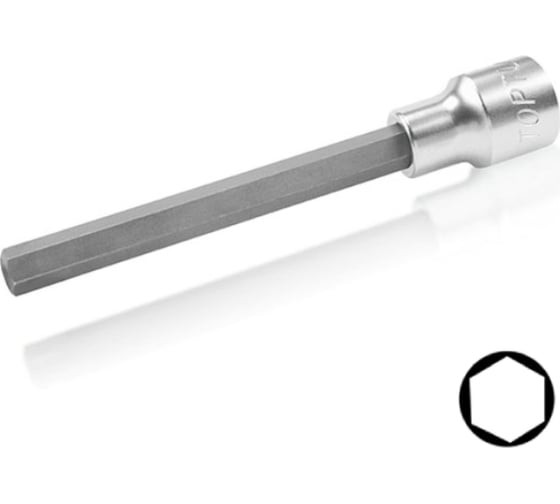 Изображение товара Головка торцевая с шестигранной вставкой HEX 10 мм, L=140 мм, 1/2"DR TOPTUL BCIA1610