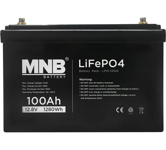 Изображение товара Аккумуляторная батарея LP15-12100 12В, 100Ач MNB 00-00001740