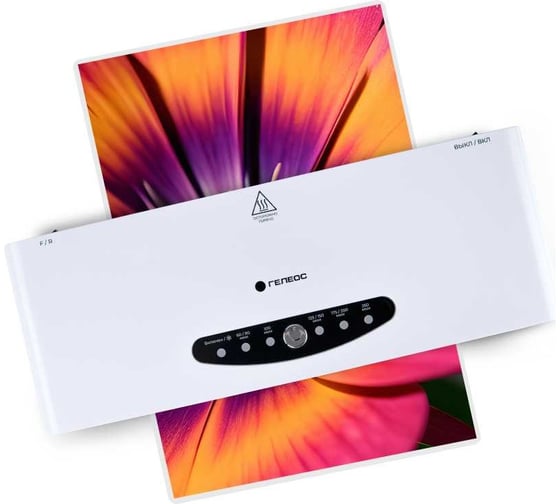 Изображение товара Ламинатор ГЕЛЕОС ЛМ A4-4В А4 формат 4 вала горячее и холодное ламинирование фольгирование пленка 60-250 мкм ЛМА44В