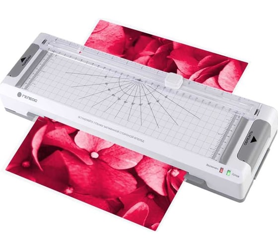 Изображение товара Ламинатор многофункциональный ГЕЛЕОС ЛМ A4 Мульти 4 в 1 (ламинатор, резак, обрезчик углов и дырокол) ЛМА4М