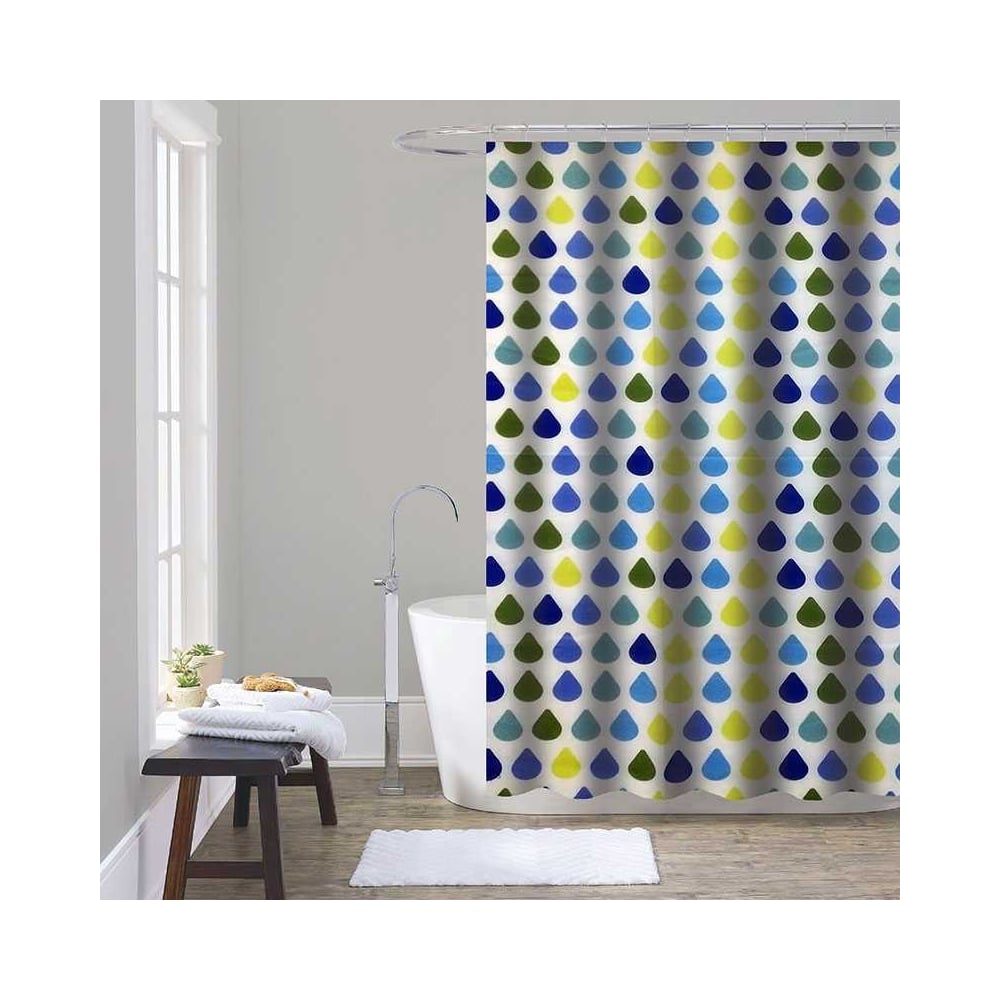 Изображение товара Тканевая шторка для ванны Melodia della vita 180x200 см с цветными каплями