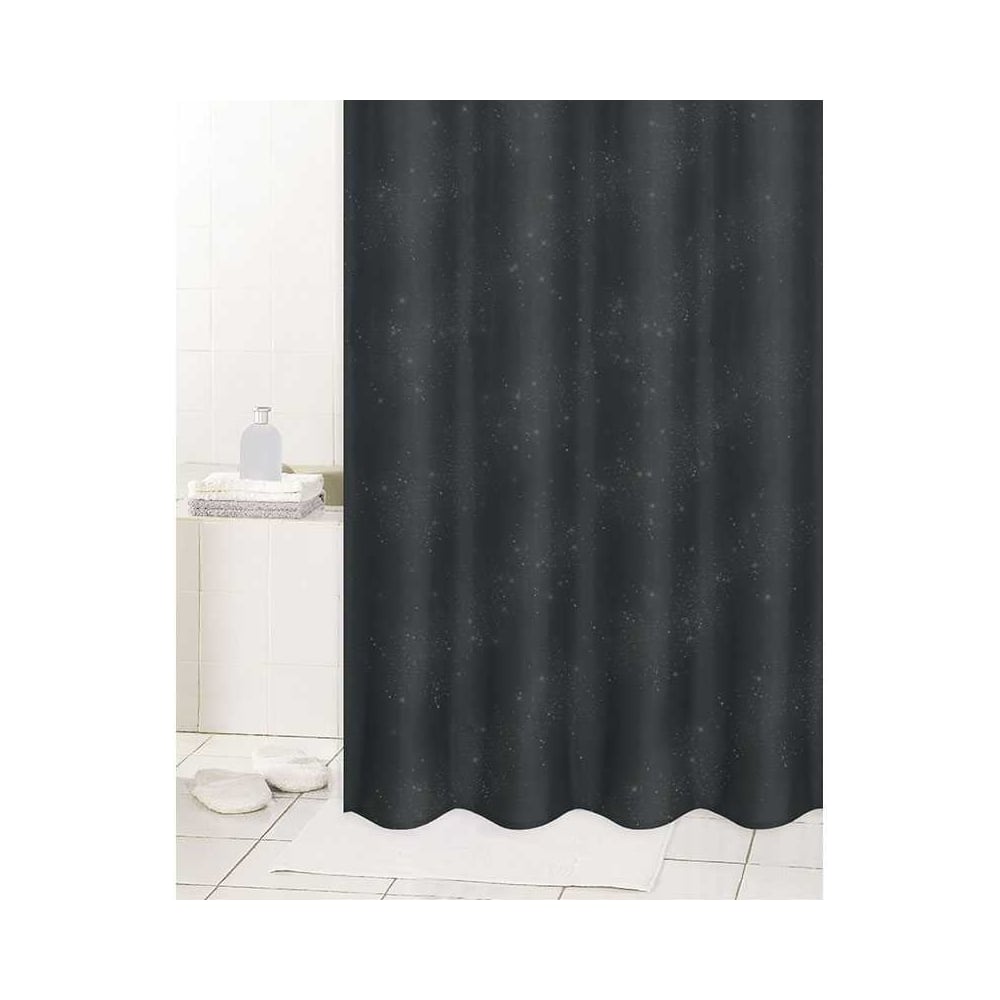 Изображение товара Шторка для ванны тканевая Melodia della vita 180x200 см черная с блестками MZ-153 14861