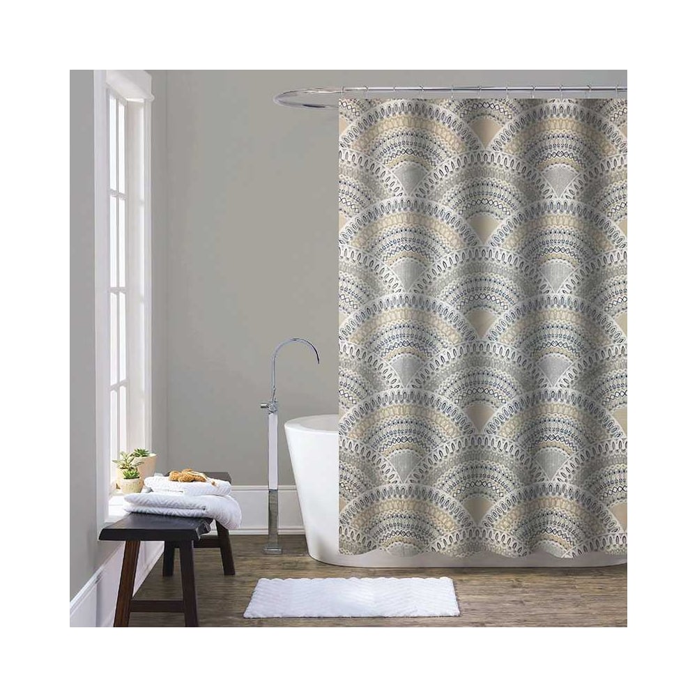 Изображение товара Тканевая шторка для ванны Melodia della vita 180x200 см узор водоотталкивающая