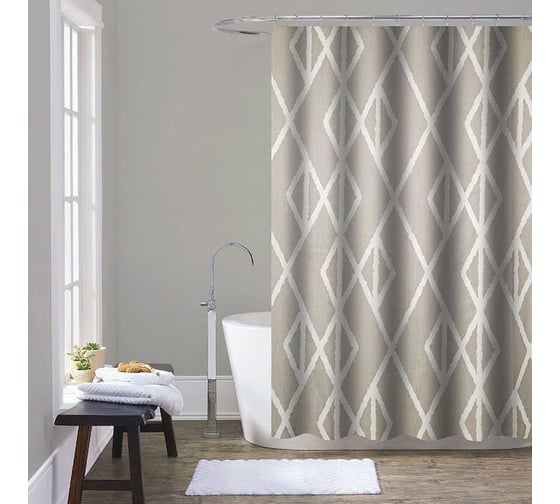 Изображение товара Шторка для ванны тканевая Melodia della vita 180x200 см, "Классический ромб" MZ-170 13272