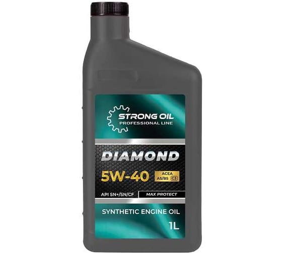 Изображение товара Масло STRONG OIL DIAMOND ENGINE 5W-40 SN/SN+ синтетика (канистра 1л) API SN+/SN/CF ACEA A5/B5,C3 0101480033-SO