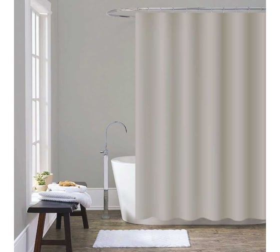 Изображение товара Шторка для ванны Melodia della vita PEVA, однотонная, 180x200 см, кофе с молоком MZ-402 13283