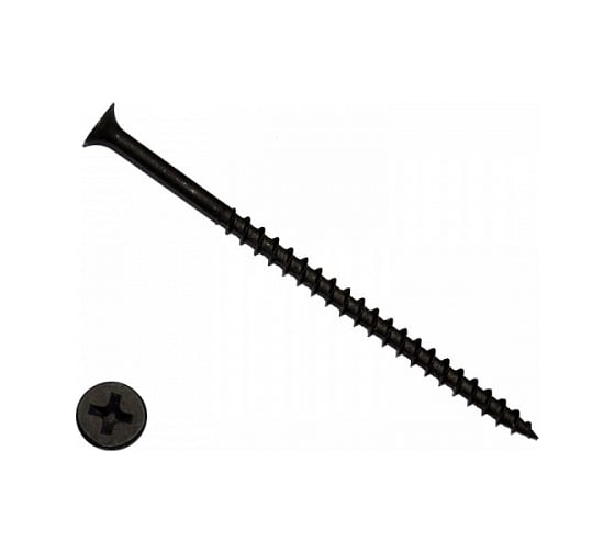 Изображение товара Саморез КРЕП-КОМП черный по дереву 4,2х70 200шт чд7042ф