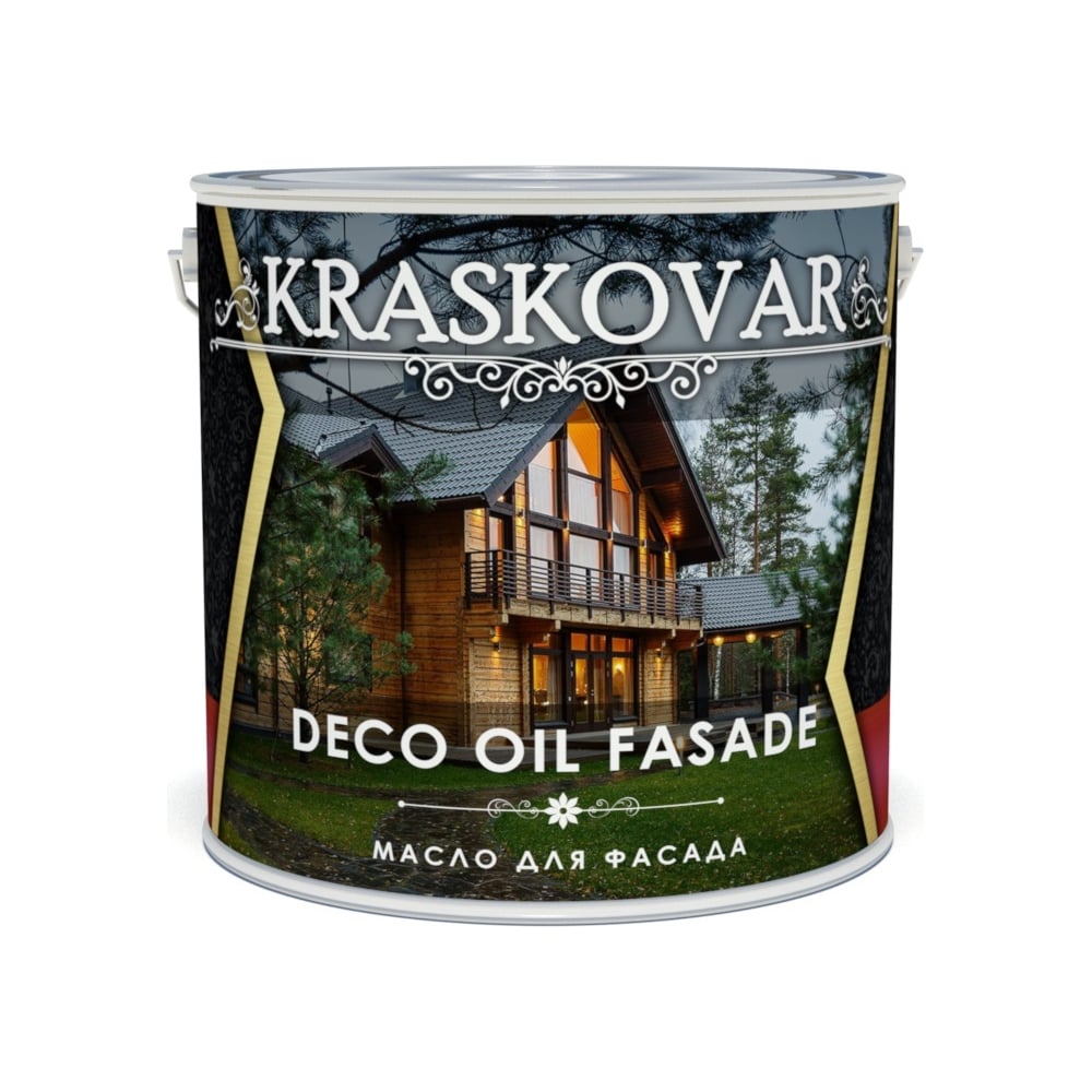 фото Масло для фасада kraskovar deco oil fasade гранат 5 л 1174