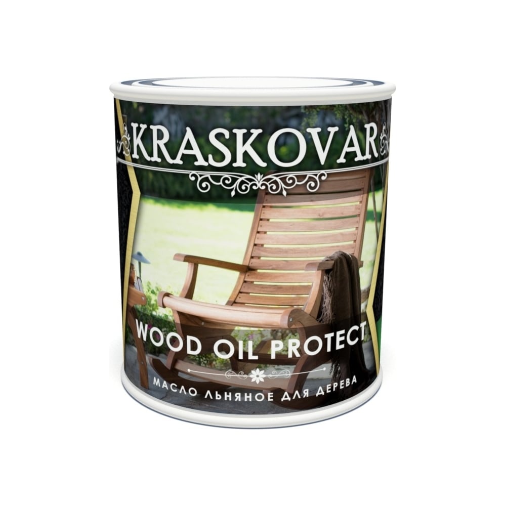 фото Льняное масло для дерева kraskovar wood oil protect 0,75 л 1245