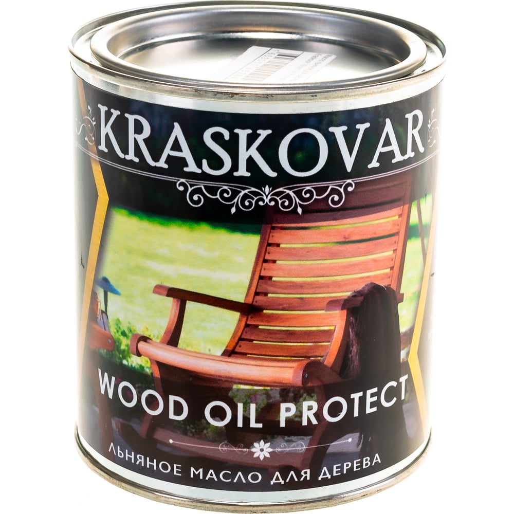 Льняное масло для дерева Kraskovar масло для дерева vixen прозрачный 520 мл
