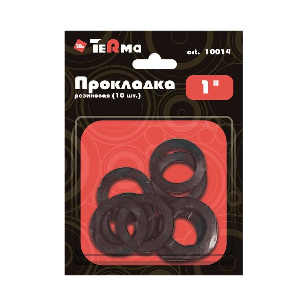 Изображение товара Прокладка резиновая Terma 1 дюйм 10 шт для водопровода