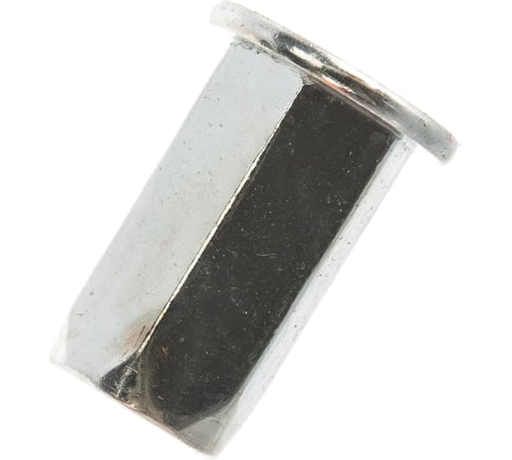 Изображение товара Шестигранная заклепка КРЕП-КОМП с внутренней резьбой цил. бортик белый ц. м5x0,8x13 1000 шт зрш5