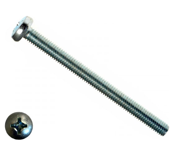 Изображение товара Винт с полуцилиндрической головкой КРЕП-КОМП цинк DIN7985 5х30 4500 шт вц530