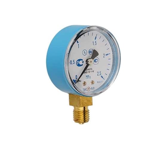 Изображение товара Манометр экомера ЭКО-М мд02-50мм, 0..2,5мпа м12.1,5 о2 (кислород) МД02-50-М-2,5МПа-О2-РИ