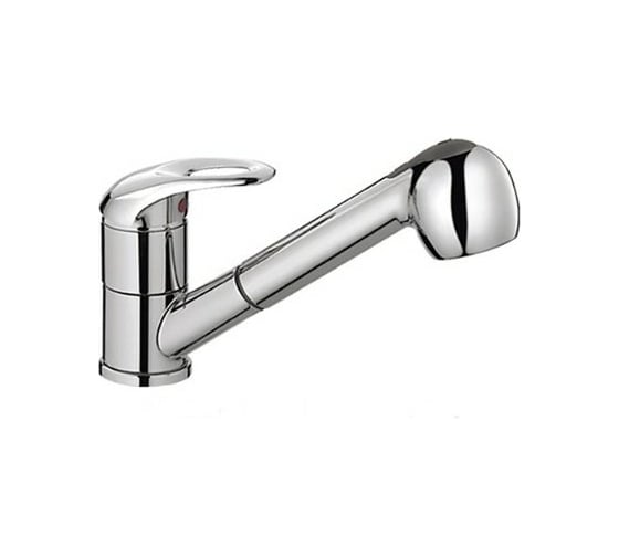 Изображение товара Смеситель для кухонной мойки Haiba с выдвижным изливом, хром HB6003