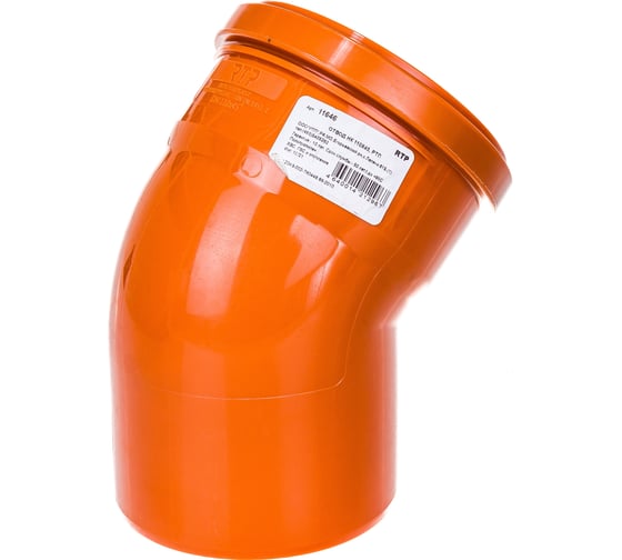 Изображение товара Отвод наружной канализации RTP 110 мм, 45 градусов 36655