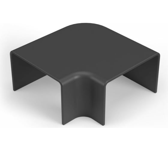 Изображение товара Поворот на 90 градусов Промрукав 16x16 черный 4 шт. PR08.12906