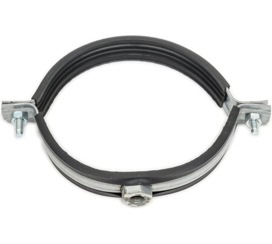 Изображение товара Хомут оцинкованный с резиновым уплотнителем Terma 120-129 мм, (4 1/2") с гайкой М10 24044 18970