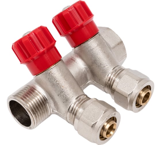 Изображение товара Коллектор для металлопластиковой трубы Terma 3/4г/ш с 2-мя вент.кранами, конус 16 мм (14162) 89364