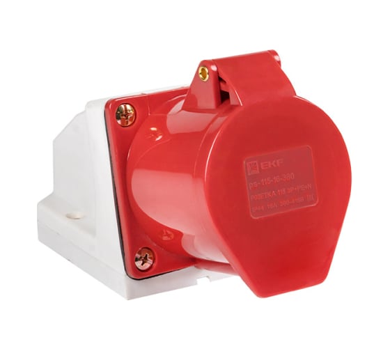 Изображение товара Розетка стационарная EKF наружная 115 3Р+РЕ+N 16А 380В IP44 PROXIMA ps-115-16-380-PRO