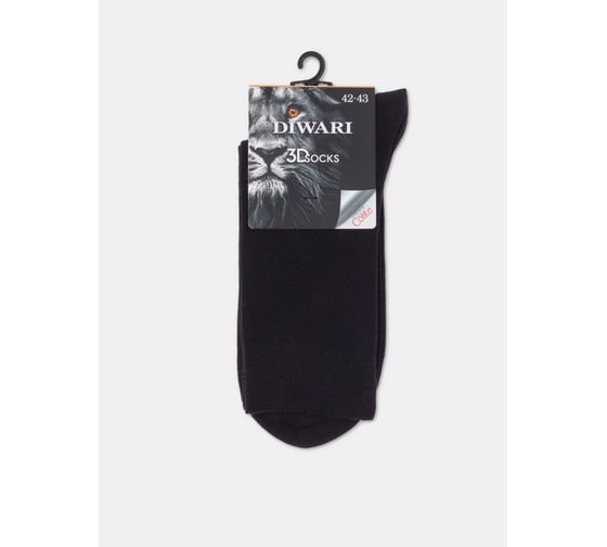 Изображение товара Носки мужские DIWARI 3D SOCKS 23С-121СП рис.000 р.42-43 черный 1001332490030012000