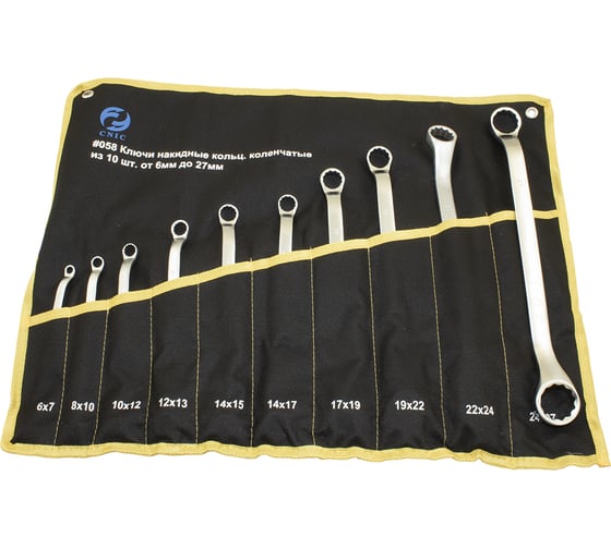 Изображение товара Набор накидных ключей CNIC 10 шт: 6x7 - 24x27, в сумке хром-ванадий 984 28382
