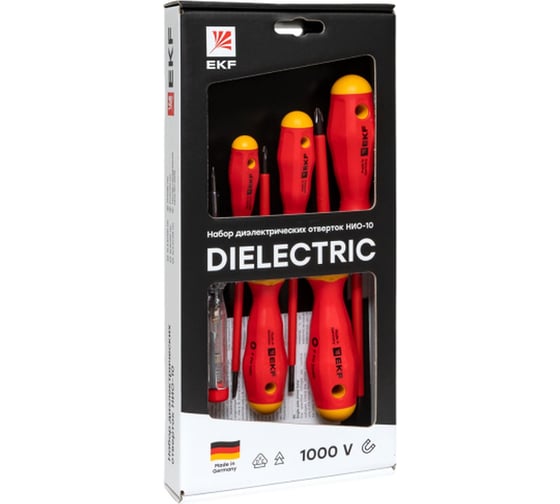 Изображение товара Набор диэлектрических отверток EKF НИО-10 Professional ndo-10
