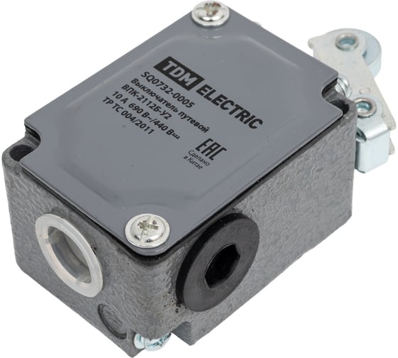 Изображение товара Путевой контактный выключатель TDM ВПК-2112Б-У2, 10А, 660В, IP67 SQ0732-0005