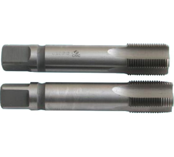 Изображение товара Метчик CNIC G 1/8" Р18 трубный цилиндрический, машинно-ручной, комплект из 2-х шт. 28 ниток/дюйм 66279