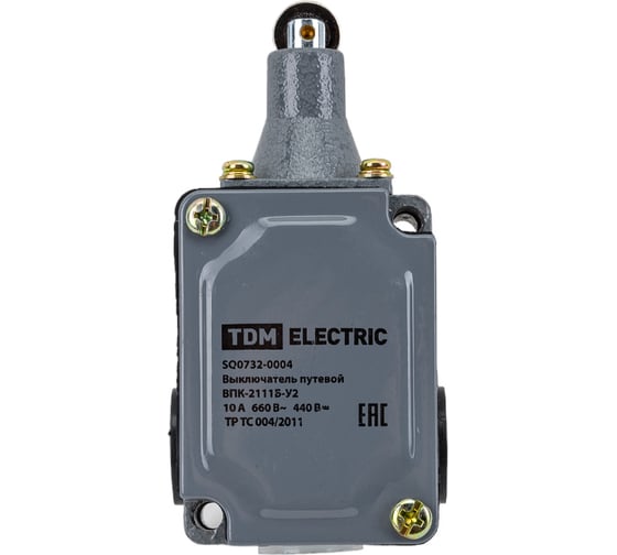 Изображение товара Путевой контактный выключатель TDM ВПК-2111Б-У2, 10А, 660В, IP67 SQ0732-0004