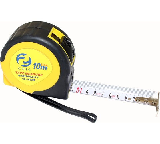 Изображение товара Рулетка CNIC CR-82 1082М 10 метров, 32 мм, с фиксатором, обрезиненная 22551