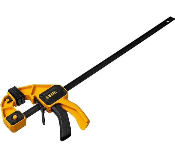 Изображение товара Струбцина f-образная быстрозажимная Denzel 450x80 мм, усиленный нейлоновый корпус 20507