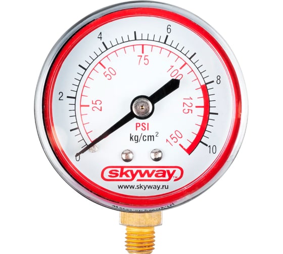 Изображение товара Манометр для компрессора ТОРНАДО 10.2 АТМ SKYWAY S07701007