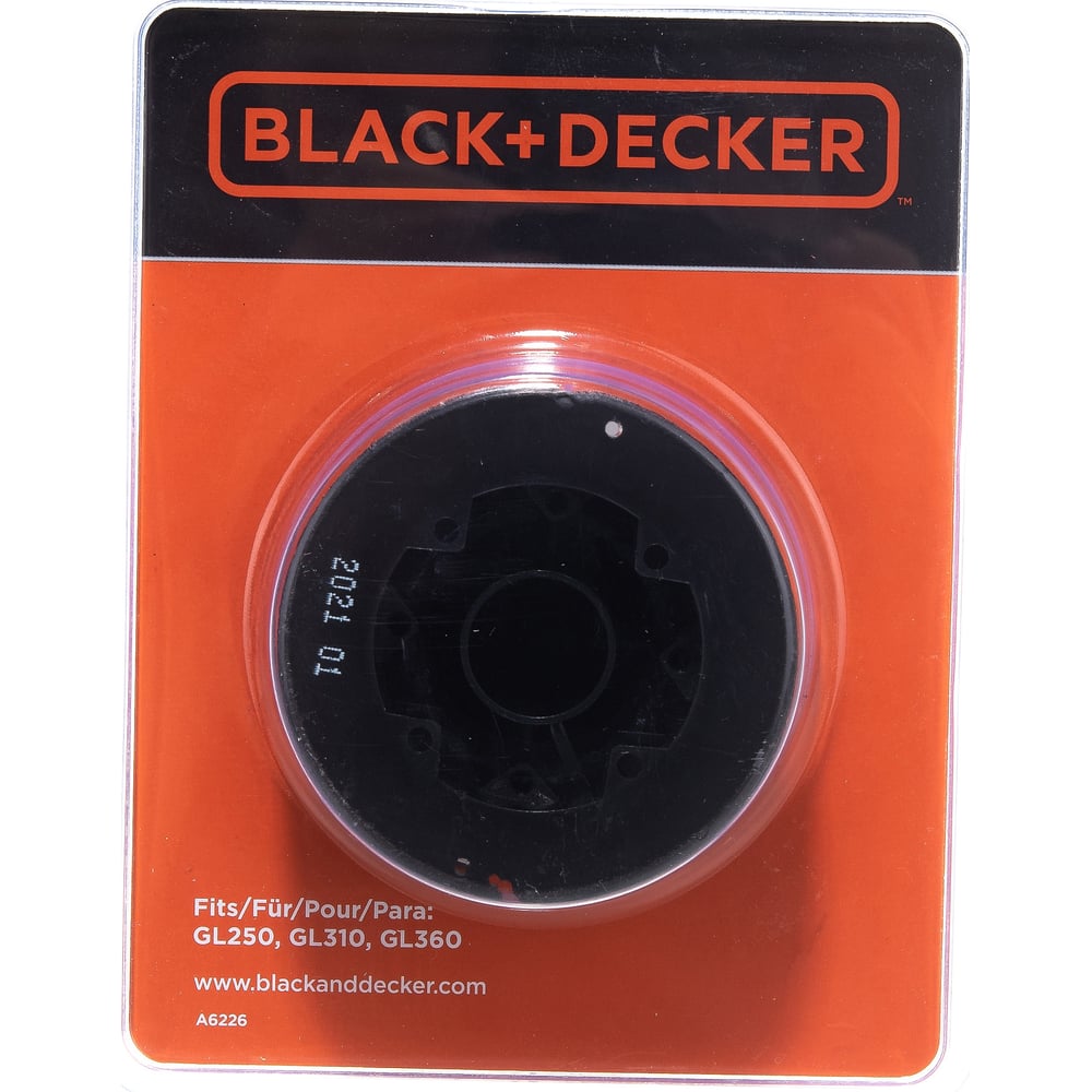 Изображение товара Шпуля с леской для GL250, GL310, GL360 Black&Decker A6226-XJ Изображение товара Шпуля с леской для GL250, GL310, GL360 Black&Decker A6226-XJ