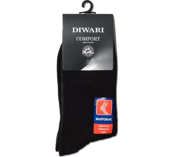 Изображение товара Носки мужские DIWARI COMFORT Махровые 7С-24СП рис.000 р.44-45 черный 1001330250050012000