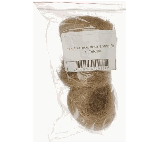 Изображение товара Сантехнический лен Terma коса в упак. 50 г. 20177