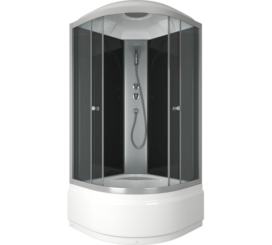 Изображение товара Душевая кабина Bauedge с высоким поддоном BAU Dream 90x90x215, прозрачное закаленное стекло, черная SB0008B