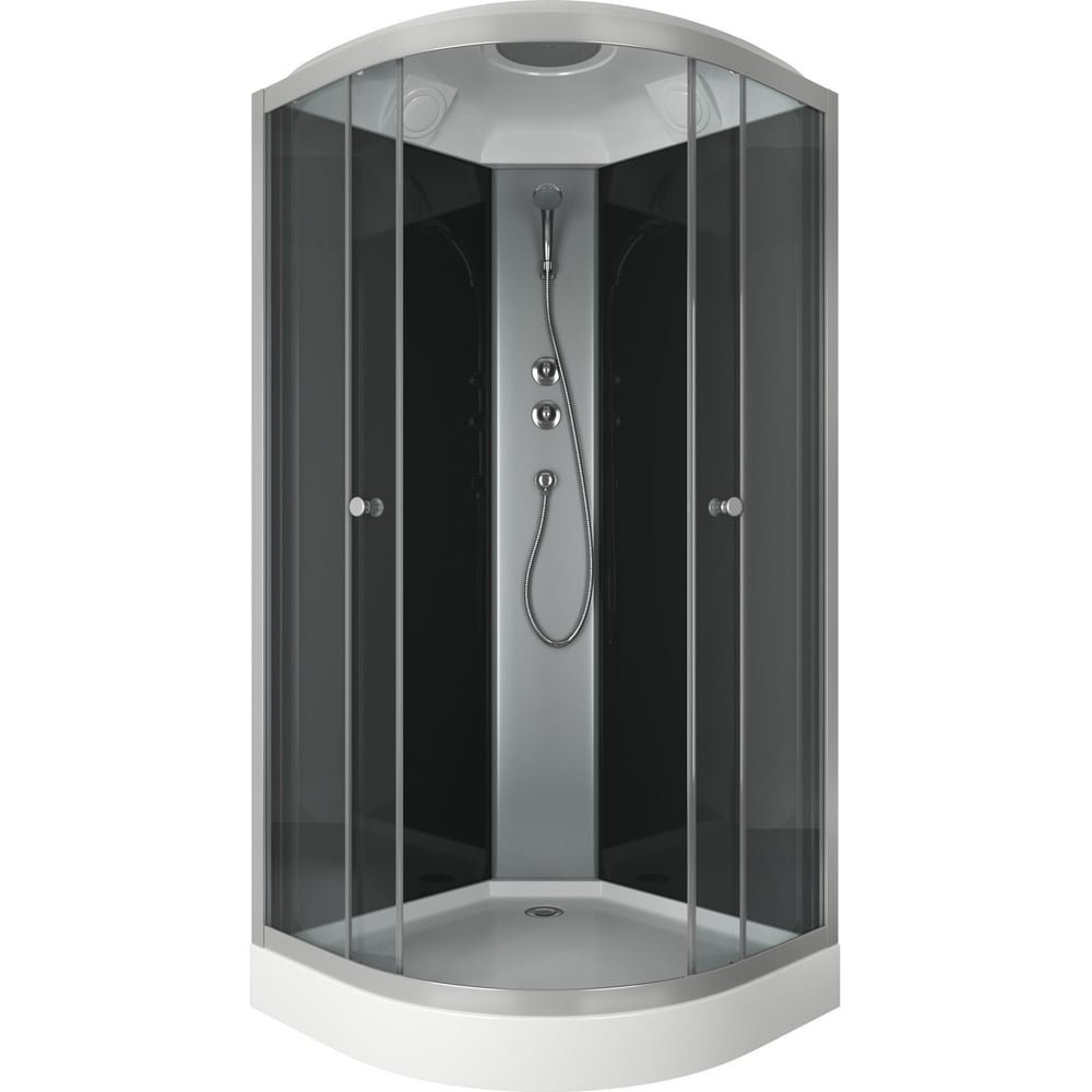 Изображение товара Душевая кабина Bauedge BAU Dream 90x90x215 прозрачное стекло черная