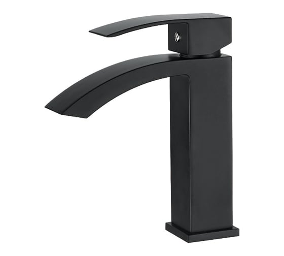 Изображение товара Смеситель Ledeme L1055B-15 умывальник, водопад, d35, черный 805753