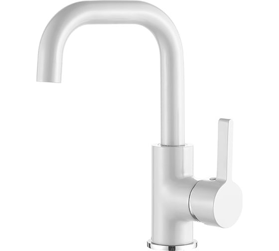 Изображение товара Смеситель Ledeme умывальник с гайкой, белый L1099W 808358