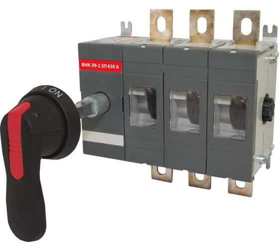 Изображение товара Рубильник с выносной фронтальной ручкой управления и переходником 185 мм TDM ELECTRIC ВНК-39-2 3П, 630А, SQ0744-0206