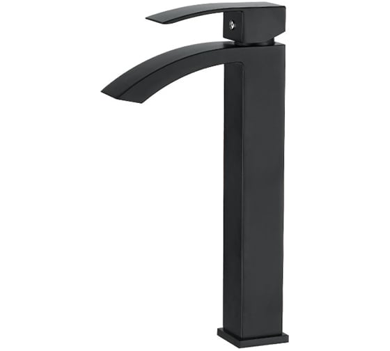 Изображение товара Смеситель Ledeme умывальник водопад, d35 черный, высокий L1155B-15 805749