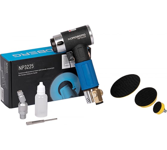 Изображение товара Пневмошлифмашинка угловая орбитальная NORDBERG эксцентрик, диаметр 75 мм NP3225