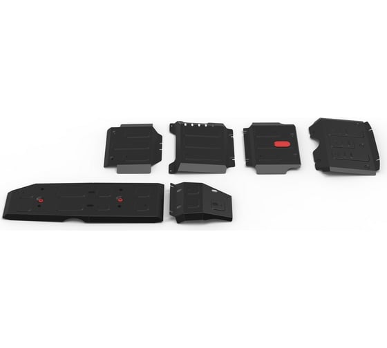 Изображение товара Защита картера АвтоБроня радиатора КПП, РК и топл. бака JAC T6 2018-н.в./Sollers ST6 2023-н.в., K111.09207.1