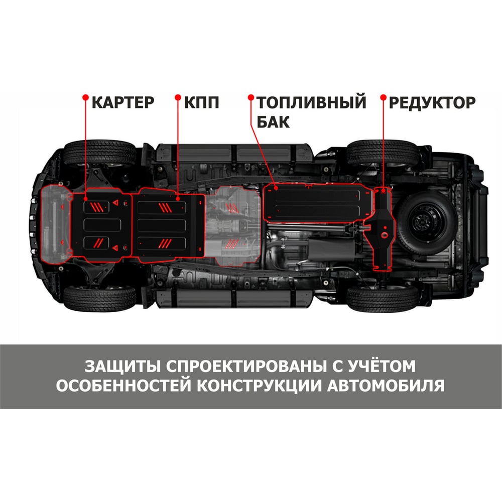 Изображение товара Защита картера и КПП АвтоБроня для Haval Dargo 2022