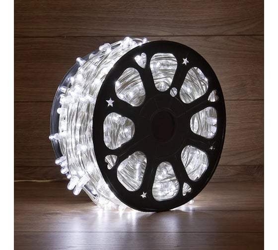 Изображение товара Гирлянда Клип Neon-Night лайт, 12В, 665 LED белый, прозрачный ПВХ, шаг 15см, бухта 100м 325-155