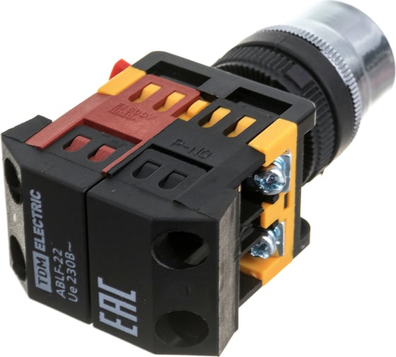 Изображение товара Кнопка TDM ELECTRIC ABLF-22, белый, d22мм, неон/230В, 1з 1р SQ0704-0028