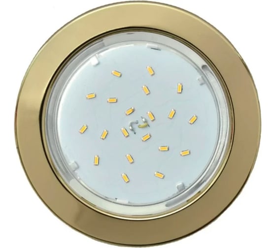 Изображение товара Встраиваемый светильник Ecola Light gx53-h6 металл, плоский, золото, 101x16 TG5325ECB