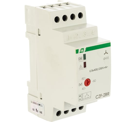 Изображение товара Автомат защиты электродвигателей F&F защита от нарушения чередования фаз CZF-2BR EA04.003.003